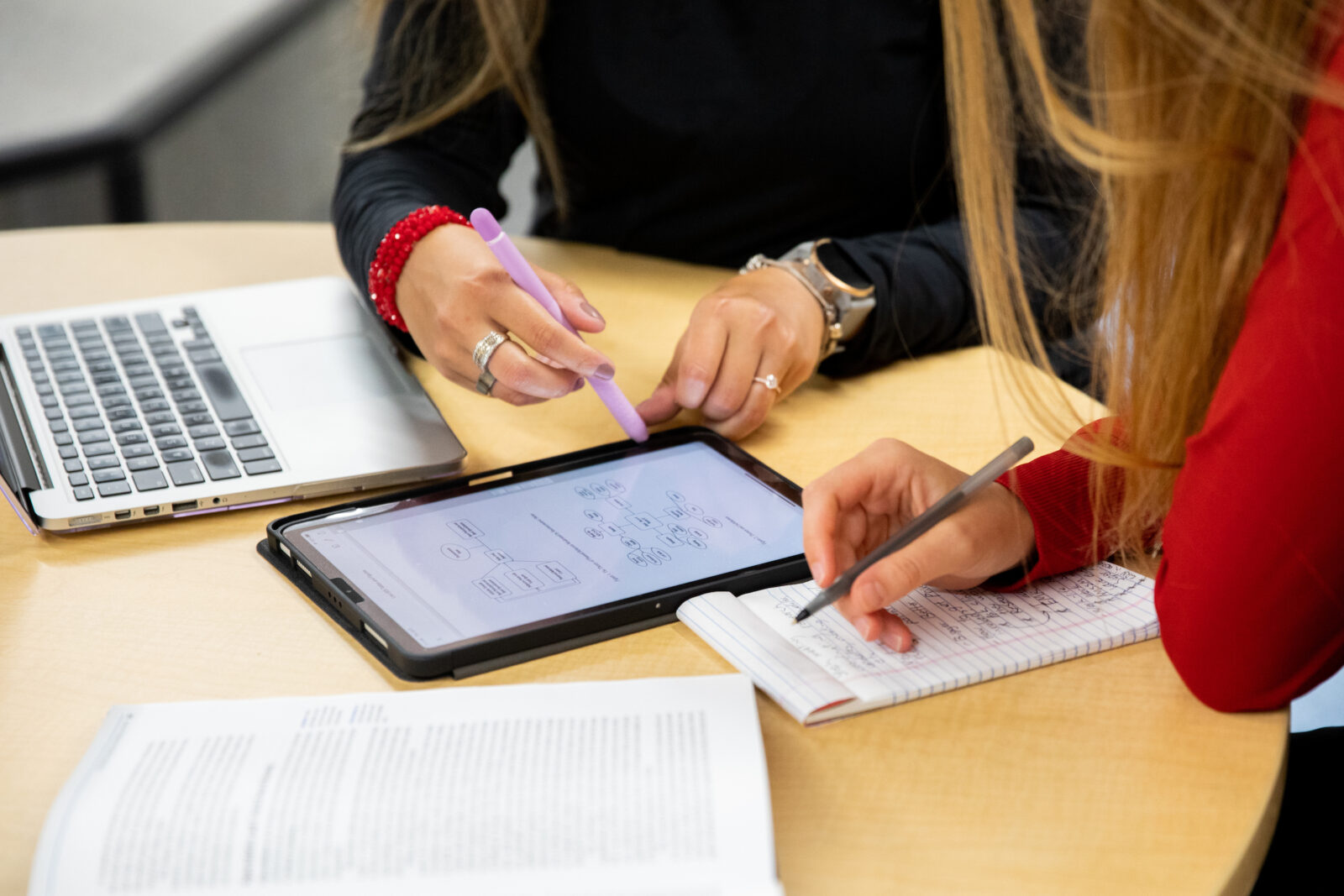 students studying